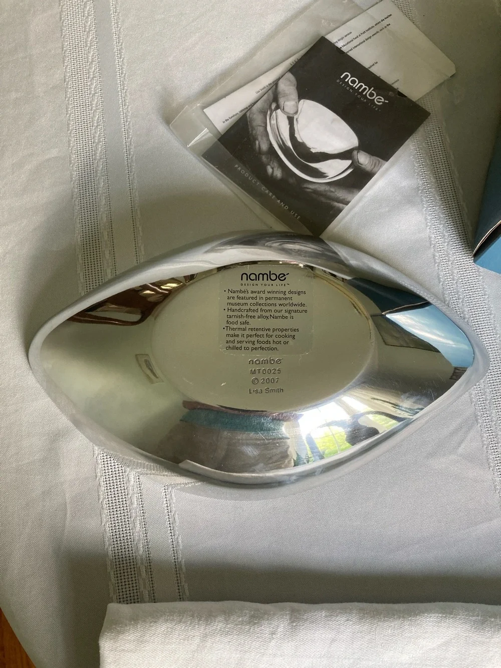 Nambe Coquille Polished Silver Sculptural Serving Bowl